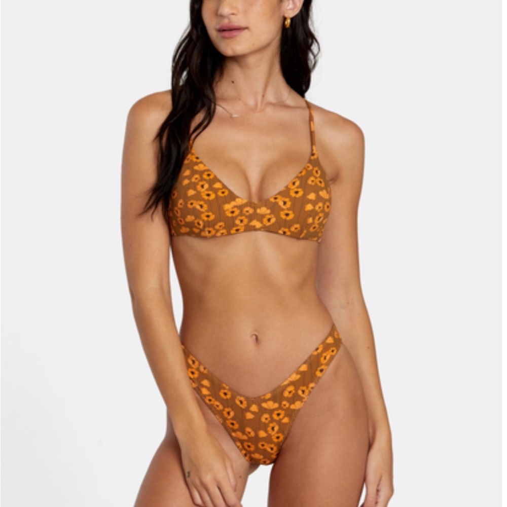 RVCA Orange Floral Bikini